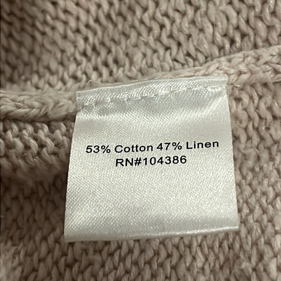 Garnet Hill oatmeal marled knit sweater - Picture 4 of 4